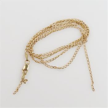 14kt Two Tone Gold Hollow Necklace