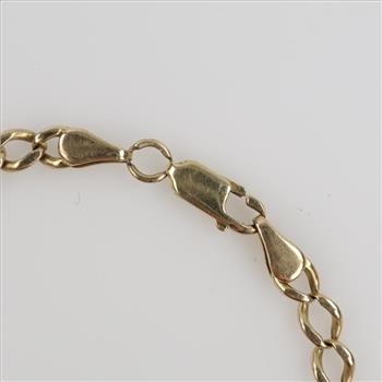 14kt Two Tone Gold Id Bracelet