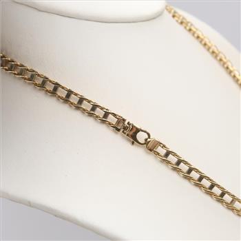 14kt Two Tone Gold Ladder Style Necklace -Evaluated By Our Certified Gemologist-AGS/GIA