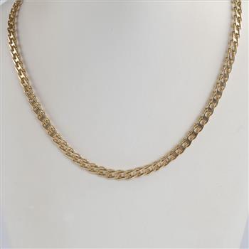 14kt Two Tone Gold Ladder Style Necklace -Evaluated By Our Certified Gemologist-AGS/GIA