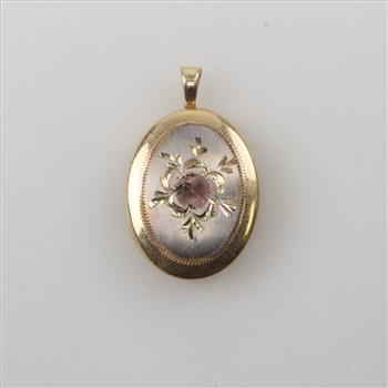 14kt Two Tone Gold Locket