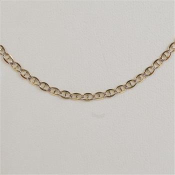 14kt Two Tone Gold Mariner Link Necklace