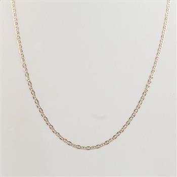 14kt Two Tone Gold Mariner Link Necklace