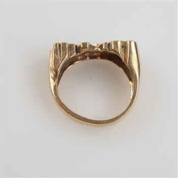 14kt Two Tone Gold Name Ring