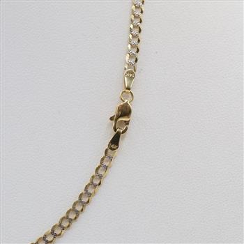 14kt Two Tone Gold Neckalce 10kt Gold Pendant