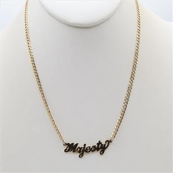 14kt Two Tone Gold Neckalce 10kt Gold Pendant