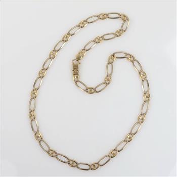 14kt Two Tone Gold Necklace-Evaluated By Our Certified Gemologist - AGS / GIA