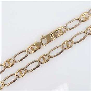 14kt Two Tone Gold Necklace-Evaluated By Our Certified Gemologist - AGS / GIA