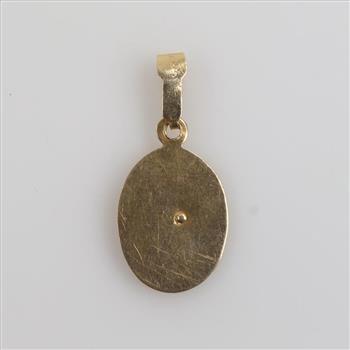 14kt Two Tone Gold Religious Pendant