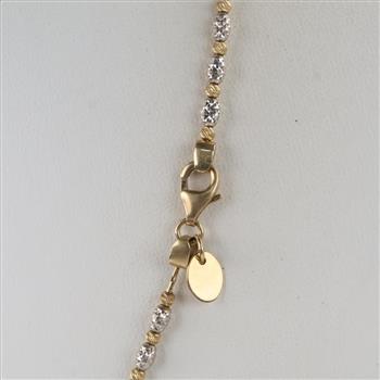 14kt Two-tone Gold Beaded Necklace