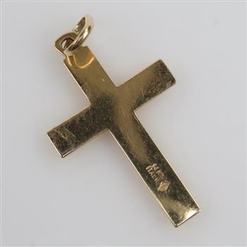 14kt Two-Tone Gold Cross Pendant