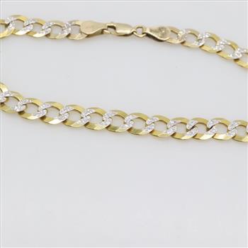 14kt Two-Tone Gold Curb Chain Bracelet