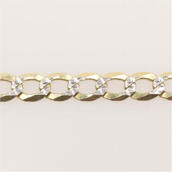 14kt Two-Tone Gold Curb Chain Bracelet