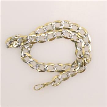 14kt Two-Tone Gold Curb Chain Bracelet
