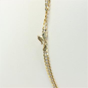 14kt Two-tone Gold Curb Necklace