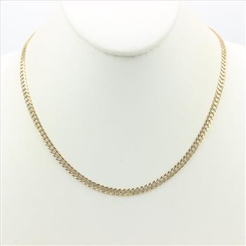 14kt Two-tone Gold Curb Necklace