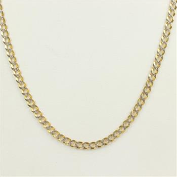 14kt Two-tone Gold Curb Necklace