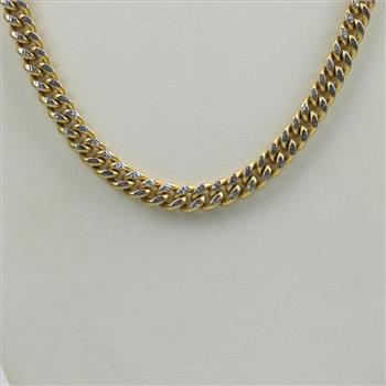 14kt Two-Tone Gold Curb Necklace