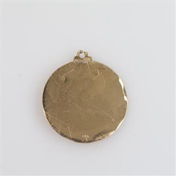 14kt Two-Tone Gold Religious Pendant