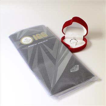 14kt White Gold 1.9g Princess Cut Diamond Solitaire Engagement Ring With Jewelry Appraisal Sheet