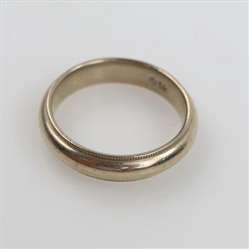 14kt White Gold Band