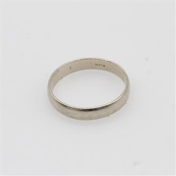 14kt White Gold Band And Fashion Brooch, 2 Pieces