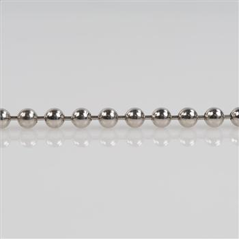 14kt White Gold Beaded Chain Necklace - Evaluated By Our Certified Gemologist AGS/GIA