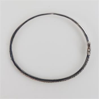 14kt White Gold Blue Stone Bracelet