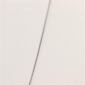 14kt White Gold Box Chain Necklace