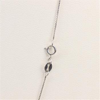 14kt White Gold Box Chain Necklace