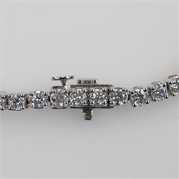 14kt White Gold Clear Stone Bracelet