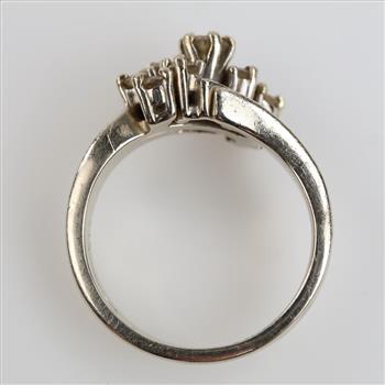 14kt White Gold Clear Stone Bridal Set