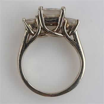14kt White Gold Clear Stone Ring