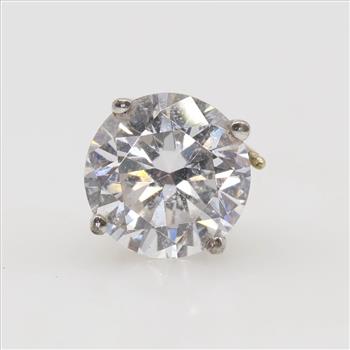 14kt White Gold Clear Stone Stud Earring