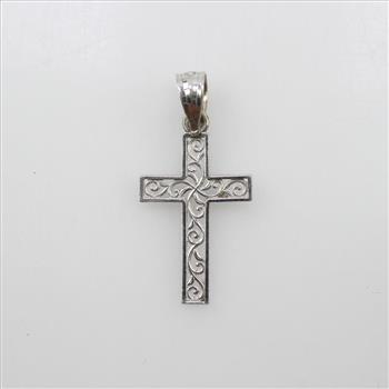14kt White Gold Cross Pendant