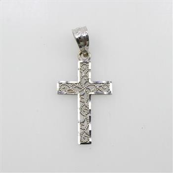 14kt White Gold Cross Pendant