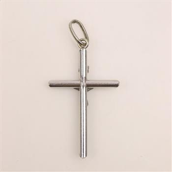 14kt White Gold Cross Pendant