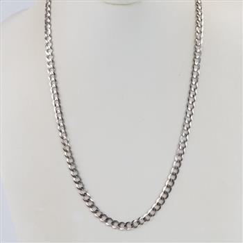 14kt White Gold Cuban Link Necklace