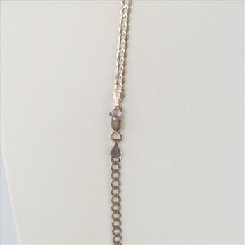 14kt White Gold Curb Chain Necklace