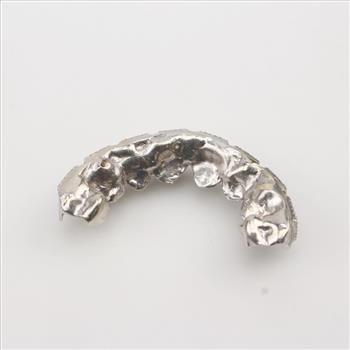 14kt White Gold Diamond Accent Teeth Caps