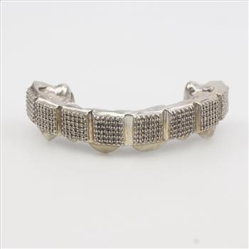 14kt White Gold Diamond Accent Teeth Caps