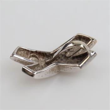 14kt White Gold Diamond Accent X Pendant
