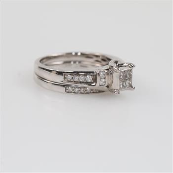 14kt White Gold Diamond Bridal Set