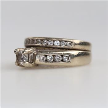 14kt White Gold Diamond Bridal Set