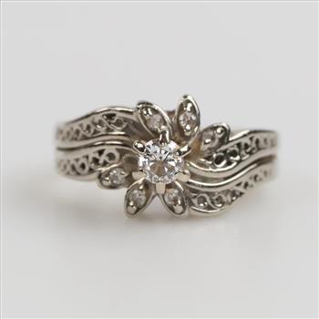 14kt White Gold Diamond Bridal Set
