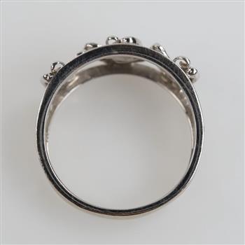 14kt White Gold Diamond Butterfly Ring