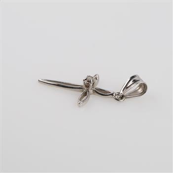 14kt White Gold Diamond Cross Pendant
