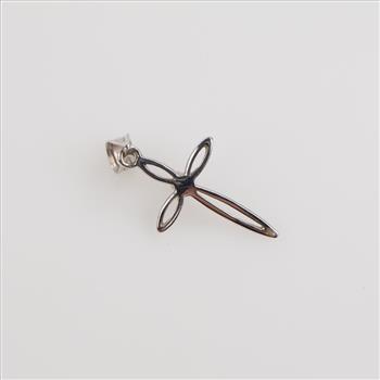 14kt White Gold Diamond Cross Pendant