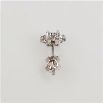 14kt White Gold  Diamond Earring