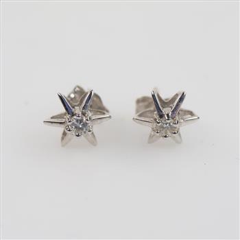 14kt White Gold Diamond Earrings